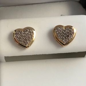 Heart shaped diamond earrings